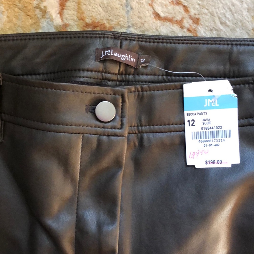 New with tags J. McLaughlin vegan skinny pants in chocolate brown.